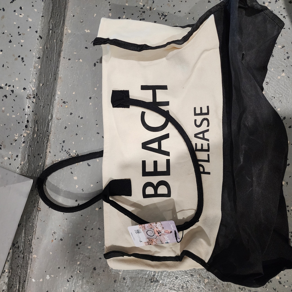 Stylish Black and Cream Tote Bag